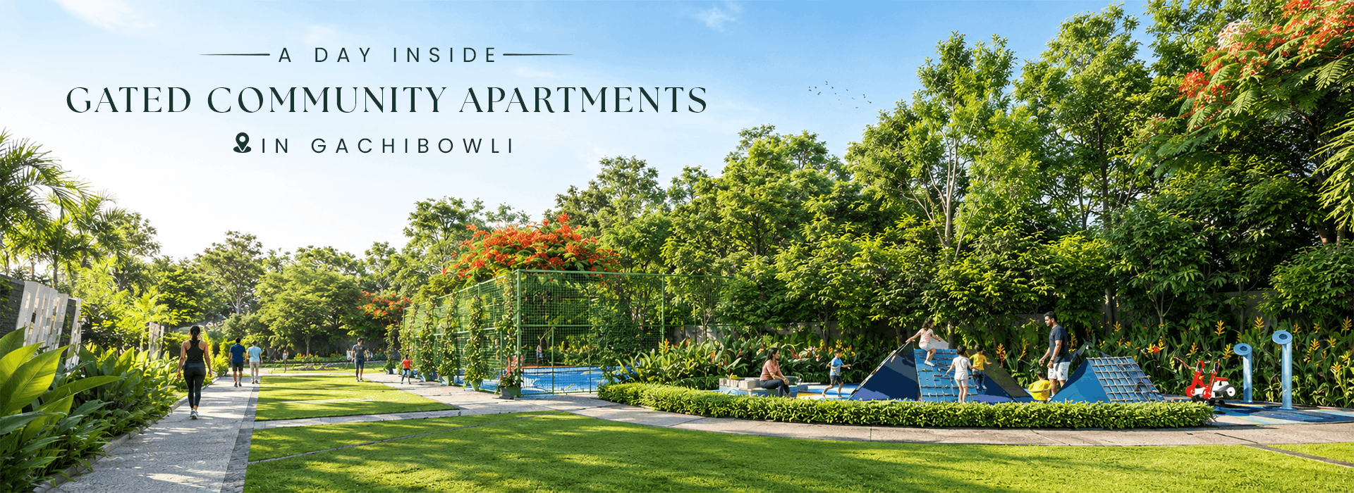 Gated community apartments in Gachibowli with modern amenities