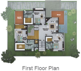 East Facing First Floor Plan