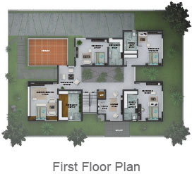 West Facing First Floor Plan